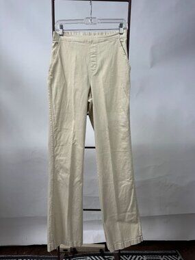Soft SurroundingTall Medium Beige Cotton-Blend Pants With Pockets Elastic Waist